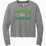 Triplett Tech <span class="pdp-name-mascot">Triplett Business and Technical Institute</span> New Era Women's Tri-Blend Fleece Long Sleeve Crew Front Thumbnail