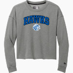 Alice Drive Hawks New Era Women's Tri-Blend Fleece Long Sleeve Crew Front Thumbnail