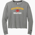 Oak Hills Christian College Wolfpack New Era Women's Tri-Blend Fleece Long Sleeve Crew Front Thumbnail