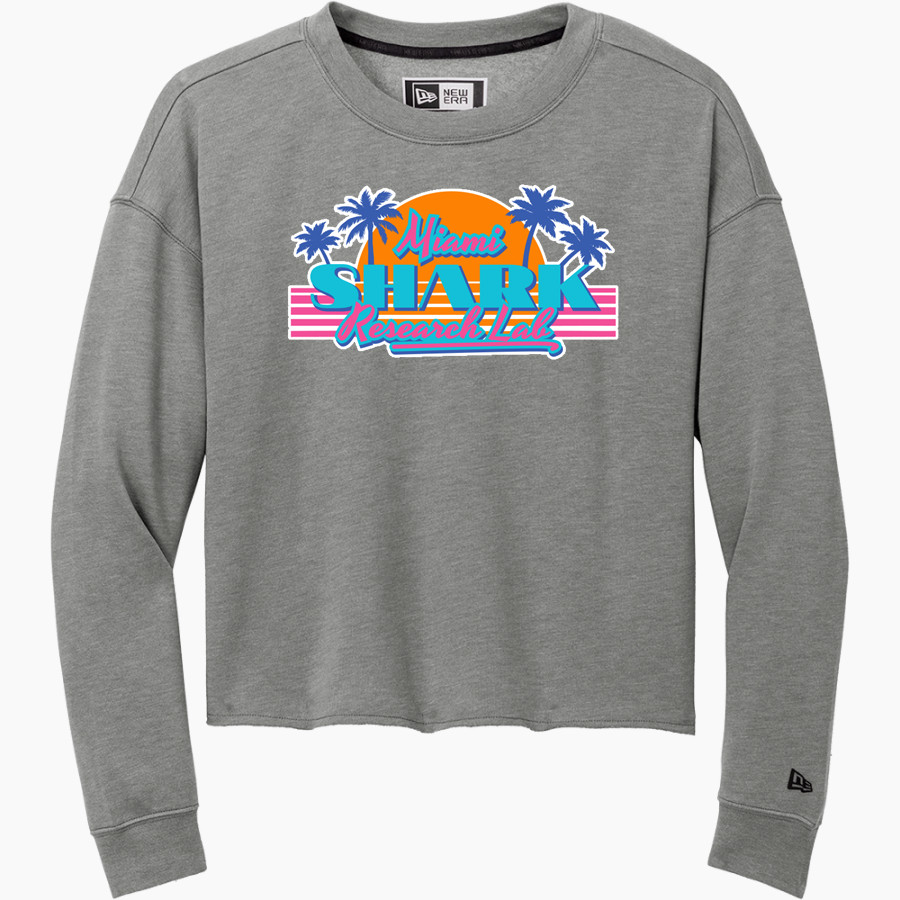 Shark Research & Conservation The Official Online Store New Era Women's Tri-Blend Fleece Long Sleeve Crew