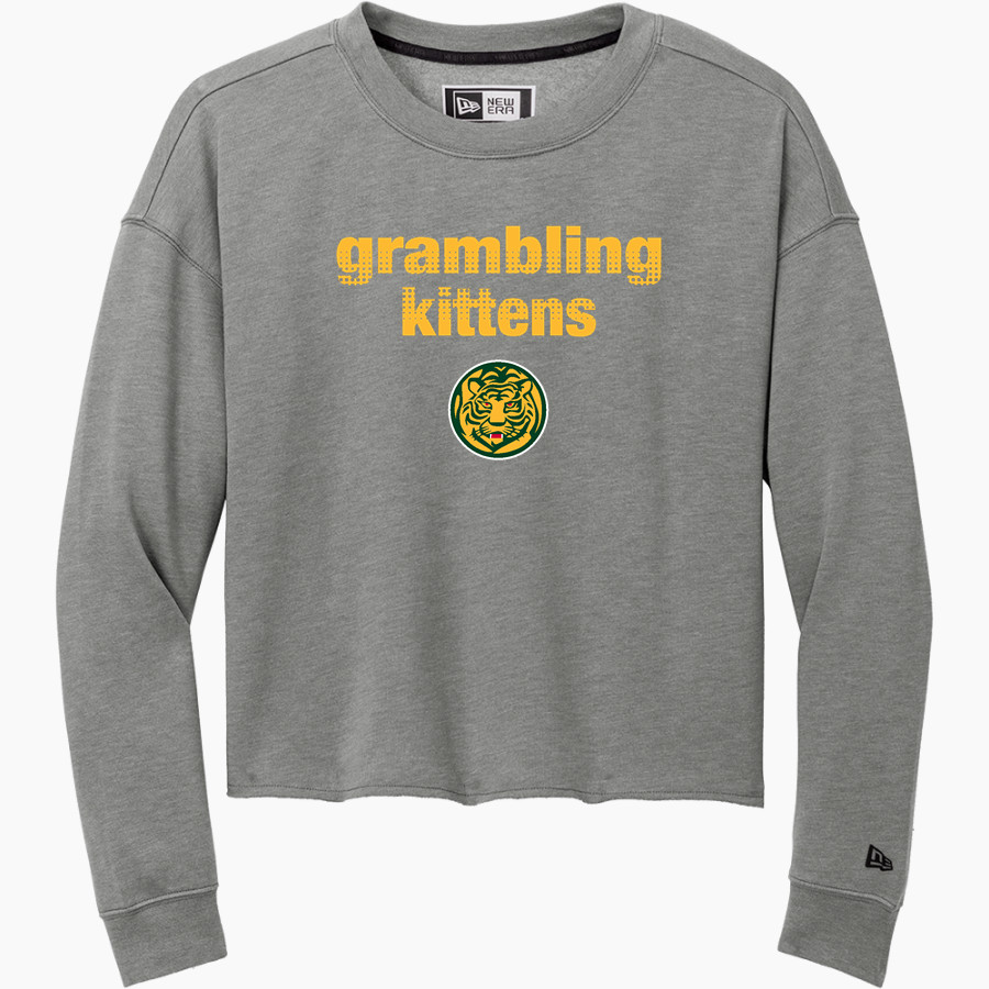 Grambling Kittens New Era Women's Tri-Blend Fleece Long Sleeve Crew