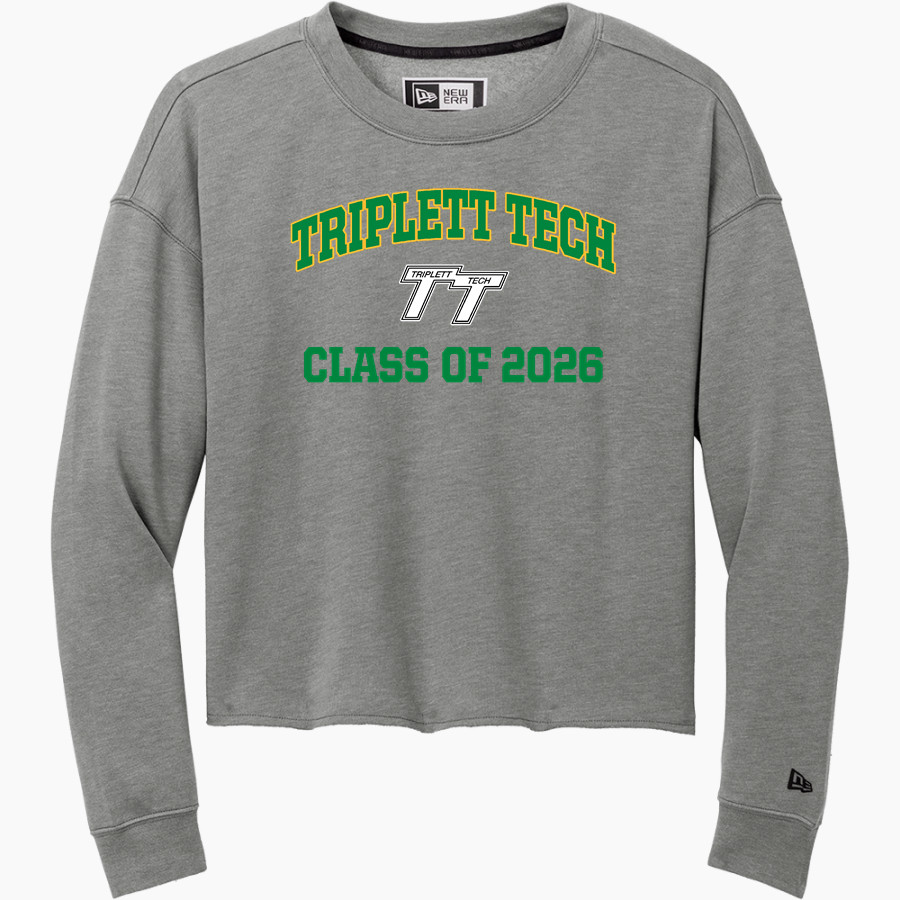 Triplett Tech <span class="pdp-name-mascot">Triplett Business and Technical Institute</span> New Era Women's Tri-Blend Fleece Long Sleeve Crew