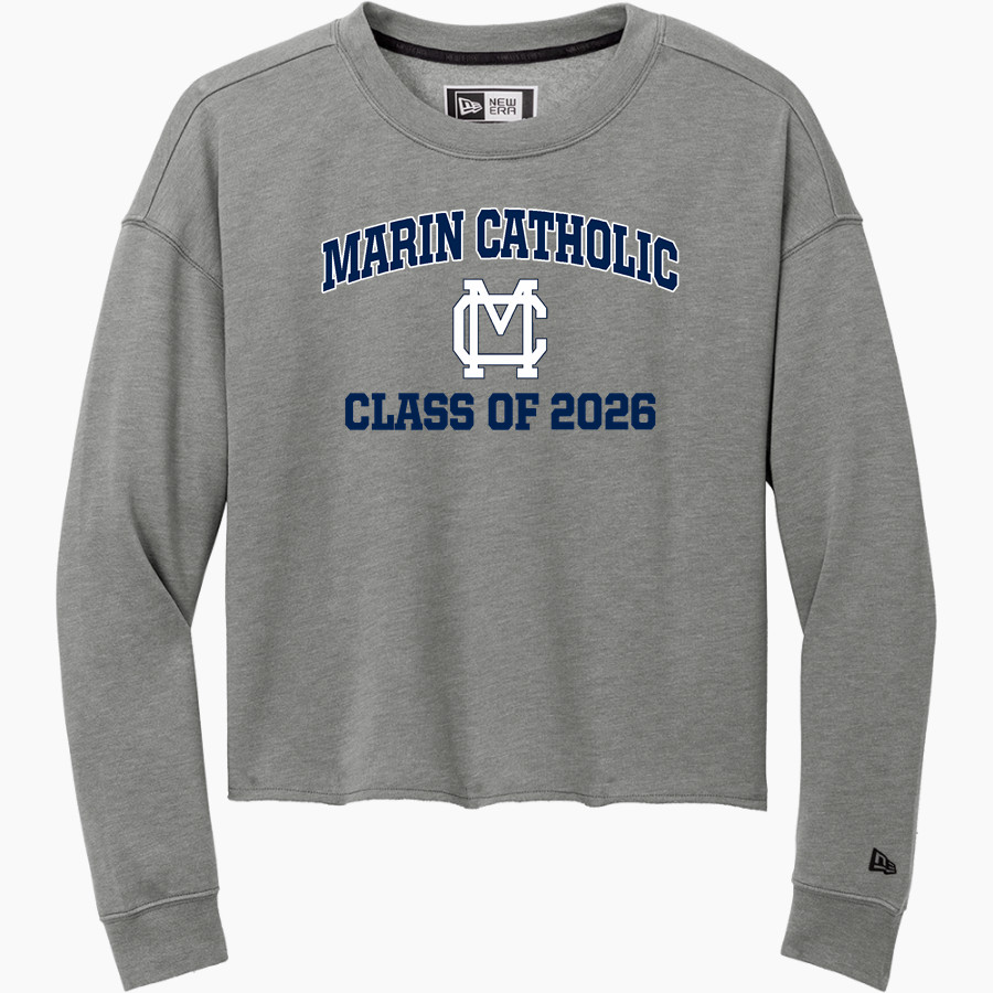 Marin Catholic Wildcats New Era Women's Tri-Blend Fleece Long Sleeve Crew