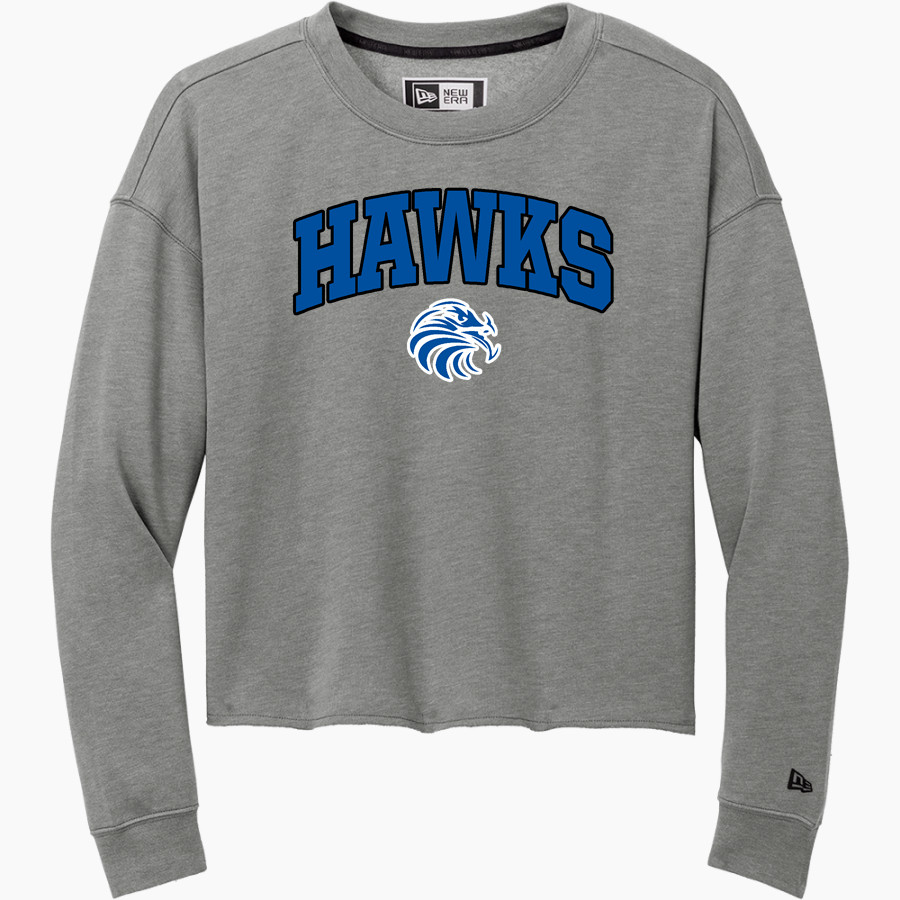 Alice Drive Hawks New Era Women's Tri-Blend Fleece Long Sleeve Crew