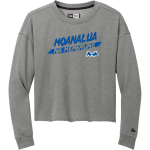 Moanalua Na Menehune <span class="pdp-name-mascot">Moanalua Menehunes</span> New Era Women's Tri-Blend Fleece Long Sleeve Crew Front Thumbnail