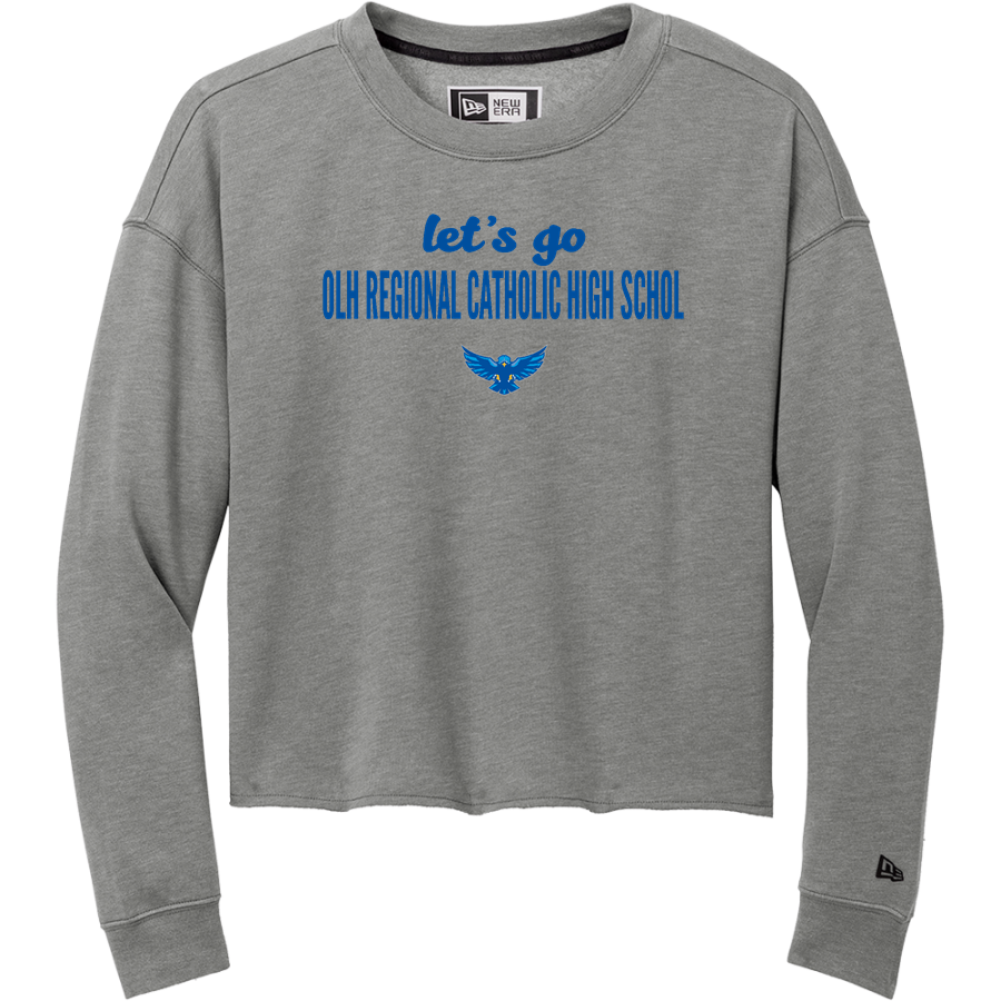 OUR LADY OF THE HILLS REGIONAL CATHOLIC HIGH SCHOOL <span class="pdp-name-mascot">OUR LADY OF THE HILLS CATHOLIC HAWKS</span> New Era Women's Tri-Blend Fleece Long Sleeve Crew