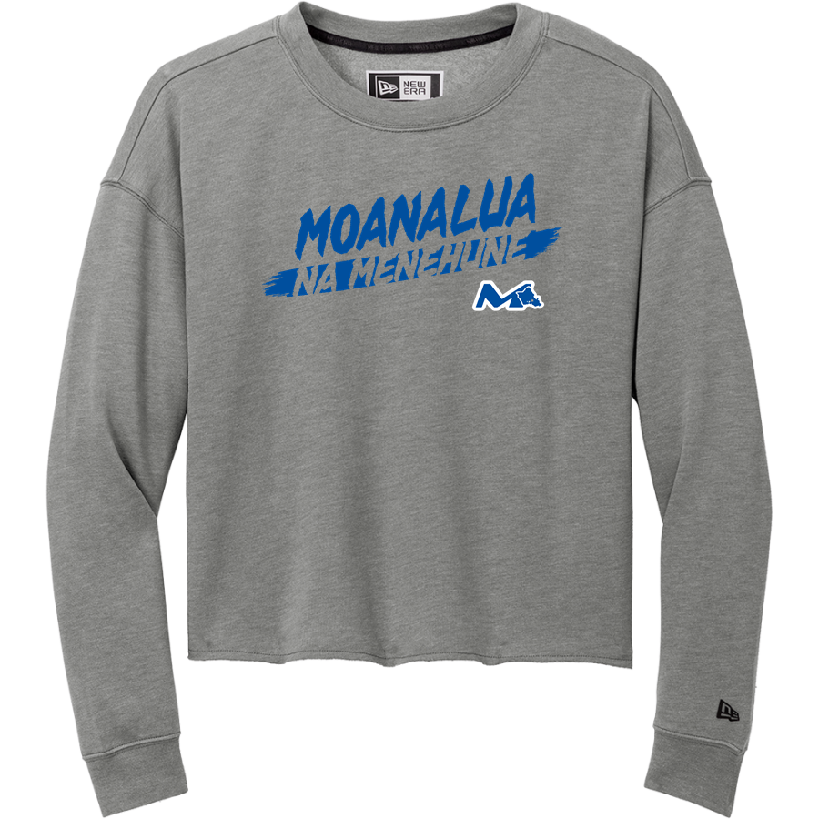 Moanalua Na Menehune <span class="pdp-name-mascot">Moanalua Menehunes</span> New Era Women's Tri-Blend Fleece Long Sleeve Crew