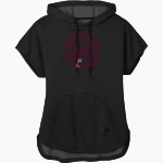 COVENANT CHRISTIAN ACADEMY Lions New Era Women's Performance Terry Short Sleeve Hoodie Front Thumbnail