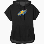 PENNSVILLE MEMORIAL HIGH SCHOOL EAGLES <span class="pdp-name-mascot">PENNSVILLE MEMORIAL EAGLES</span> New Era Women's Performance Terry Short Sleeve Hoodie Front Thumbnail