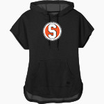 SCAPPOOSE HIGH SCHOOL INDIANS New Era Women's Performance Terry Short Sleeve Hoodie Front Thumbnail