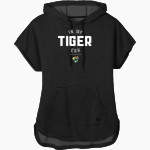 ROCKWOOD HIGH SCHOOL TIGERS New Era Women's Performance Terry Short Sleeve Hoodie Front Thumbnail