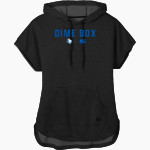 DIME BOX HIGH SCHOOL LONGHORNS <span class="pdp-name-mascot">DIME BOX LONGHORNS</span> New Era Women's Performance Terry Short Sleeve Hoodie Front Thumbnail
