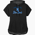 READING SENIOR HIGH SCHOOL BLUE DEVILS <span class="pdp-name-mascot">READING BLUE DEVILS</span> New Era Women's Performance Terry Short Sleeve Hoodie Front Thumbnail