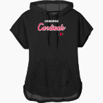 OSBORNE HIGH SCHOOL CARDINALS <span class="pdp-name-mascot">OSBORNE CARDINALS</span> New Era Women's Performance Terry Short Sleeve Hoodie Front Thumbnail