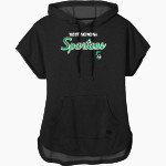 WEST MONONA HIGH SCHOOL SPARTANS New Era Women's Performance Terry Short Sleeve Hoodie Front Thumbnail