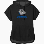Drummond Bulldogs New Era Women's Performance Terry Short Sleeve Hoodie Front Thumbnail