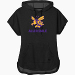 Allendale Yellowjackets <span class="pdp-name-mascot">Allendale Yellowjackets</span> New Era Women's Performance Terry Short Sleeve Hoodie Front Thumbnail