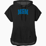 M&M Youth Hockey Thunder New Era Women's Performance Terry Short Sleeve Hoodie Front Thumbnail