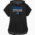 CENTENNIAL HIGH SCHOOL SPARTANS <span class="pdp-name-mascot">CENTENNIAL SPARTANS</span> New Era Women's Performance Terry Short Sleeve Hoodie Front Thumbnail