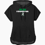 EVERGREEN PARK HIGH SCHOOL MUSTANGS <span class="pdp-name-mascot">EVERGREEN PARK MUSTANGS</span> New Era Women's Performance Terry Short Sleeve Hoodie Front Thumbnail