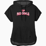 Pike Red Devils New Era Women's Performance Terry Short Sleeve Hoodie Front Thumbnail