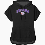 BEMENT MIDDLE SCHOOL BULLDOGS <span class="pdp-name-mascot">BEMENT BULLDOGS</span> New Era Women's Performance Terry Short Sleeve Hoodie Front Thumbnail
