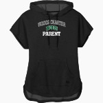 Woods Charter Wolves New Era Women's Performance Terry Short Sleeve Hoodie Front Thumbnail