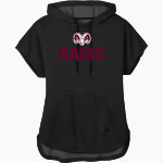 GORHAM HIGH SCHOOL RAMS <span class="pdp-name-mascot">GORHAM RAMS</span> New Era Women's Performance Terry Short Sleeve Hoodie Front Thumbnail