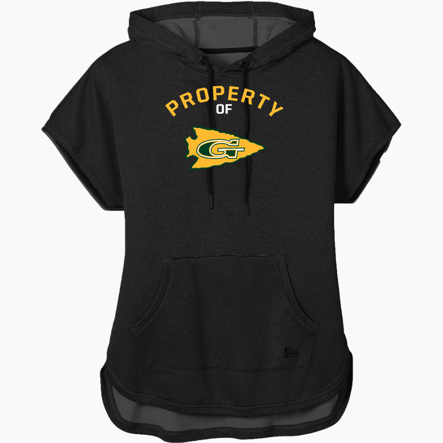 Grand Ave None New Era Women's Performance Terry Short Sleeve Hoodie