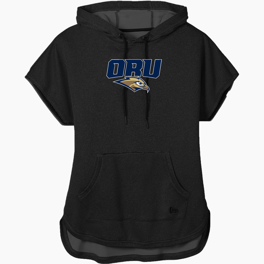 Oral Roberts Golden Eagles <span class="pdp-name-mascot">Oral Roberts Golden Eagles</span> New Era Women's Performance Terry Short Sleeve Hoodie
