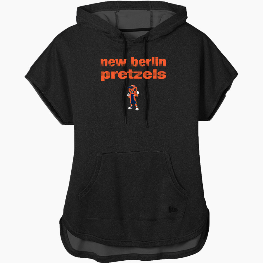 NEW BERLIN HIGH SCHOOL PRETZELS <span class="pdp-name-mascot">NEW BERLIN PRETZELS</span> New Era Women's Performance Terry Short Sleeve Hoodie