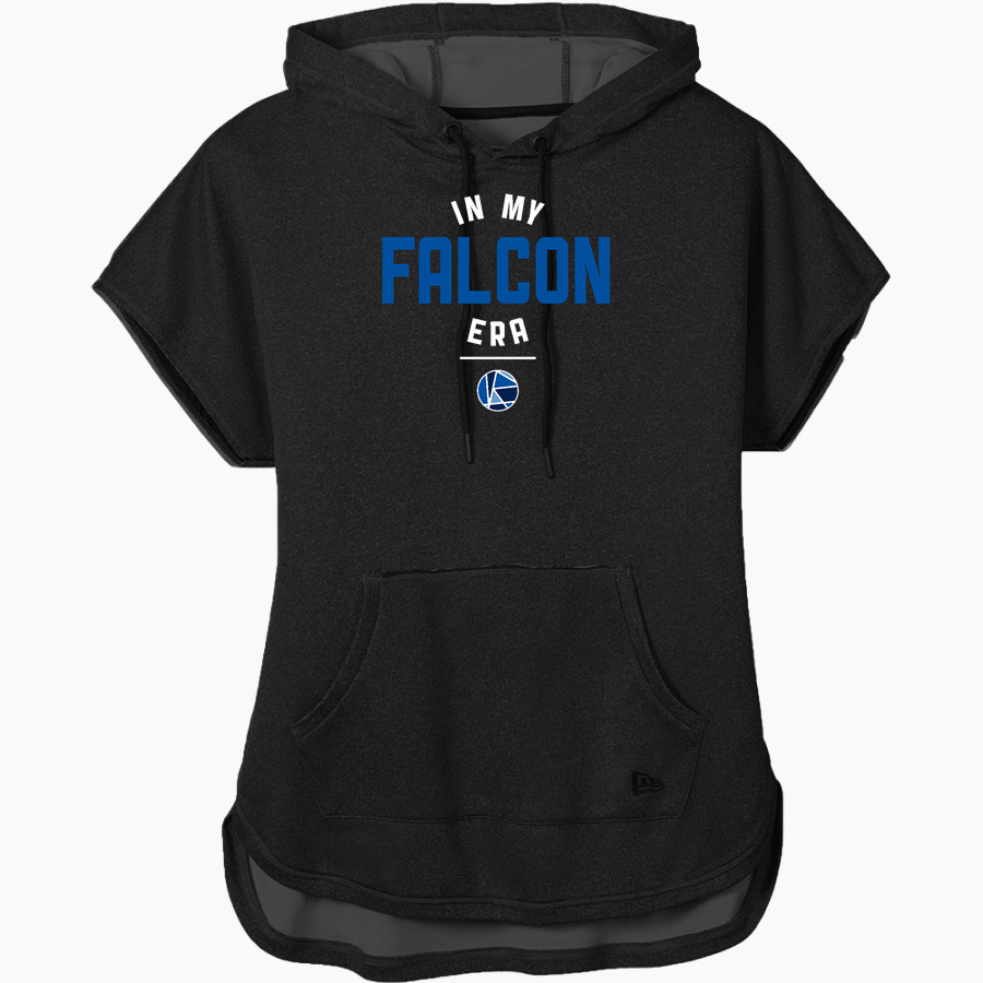 Christ Little Rock Falcons <span class="pdp-name-mascot">Christ Little Rock Falcons</span> New Era Women's Performance Terry Short Sleeve Hoodie