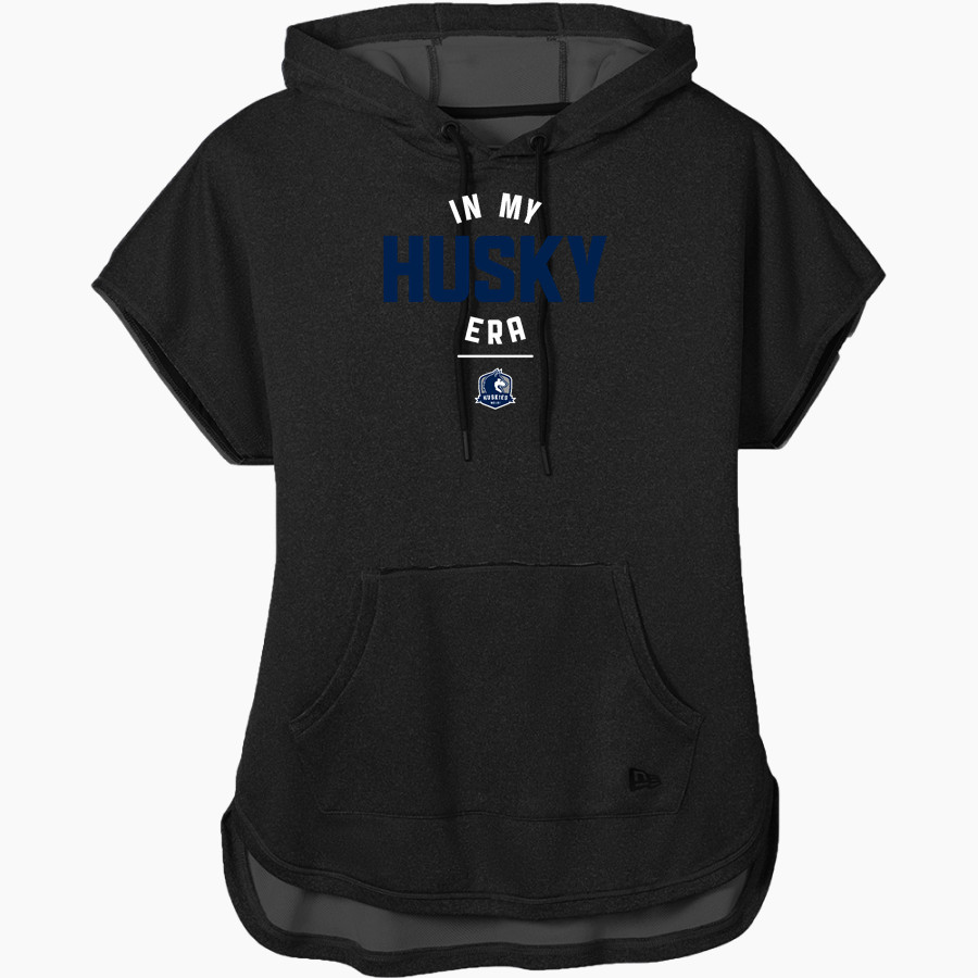 Word of Life Huskies New Era Women's Performance Terry Short Sleeve Hoodie