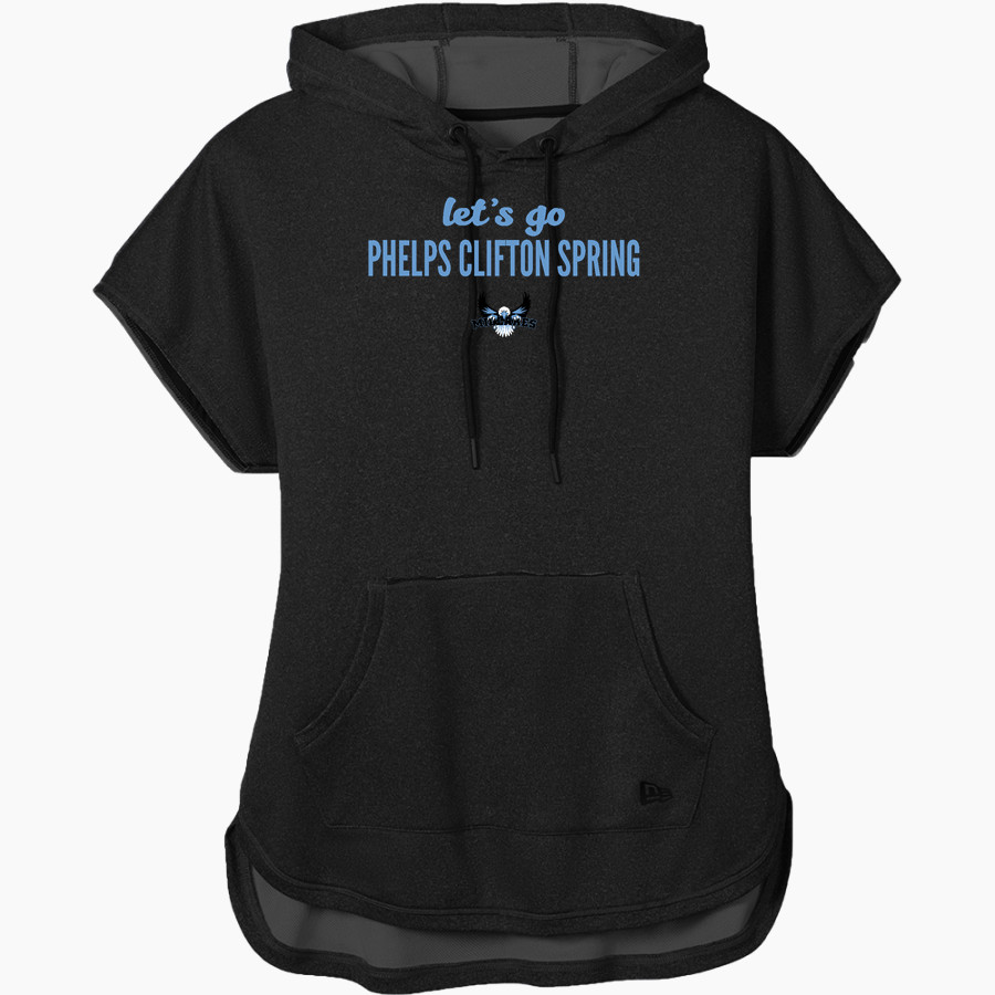 Phelps Clifton Spring Eagles <span class="pdp-name-mascot">Phelps Clifton Spring Eagles</span> New Era Women's Performance Terry Short Sleeve Hoodie