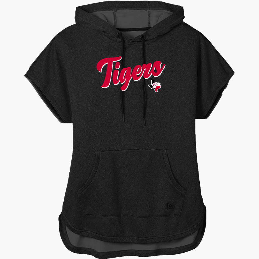 ELECTRA HIGH SCHOOL TIGERS New Era Women's Performance Terry Short Sleeve Hoodie
