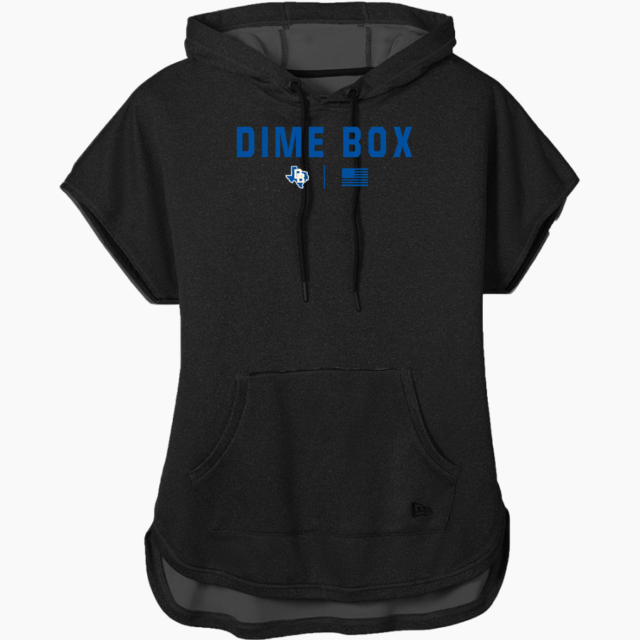 DIME BOX HIGH SCHOOL LONGHORNS <span class="pdp-name-mascot">DIME BOX LONGHORNS</span> New Era Women's Performance Terry Short Sleeve Hoodie