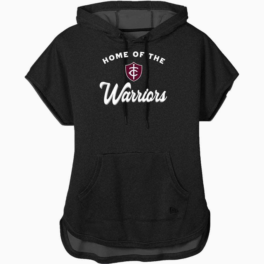 Trinity Warriors New Era Women's Performance Terry Short Sleeve Hoodie