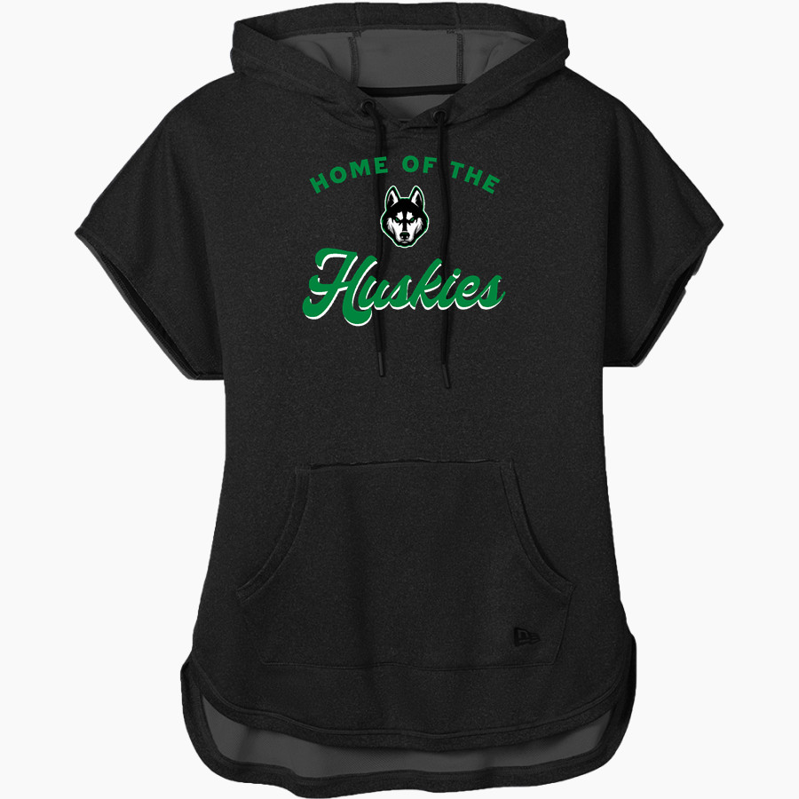HILLCREST HIGH SCHOOL HUSKIES <span class="pdp-name-mascot">HILLCREST HUSKIES</span> New Era Women's Performance Terry Short Sleeve Hoodie
