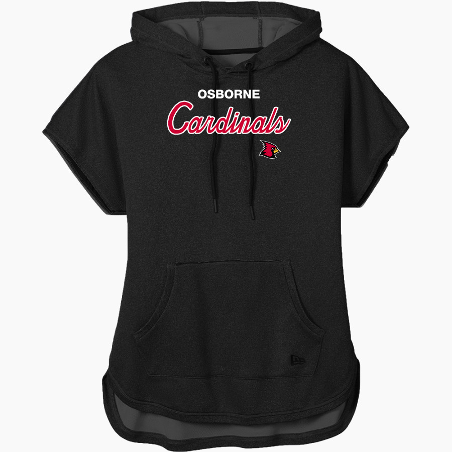 OSBORNE HIGH SCHOOL CARDINALS <span class="pdp-name-mascot">OSBORNE CARDINALS</span> New Era Women's Performance Terry Short Sleeve Hoodie