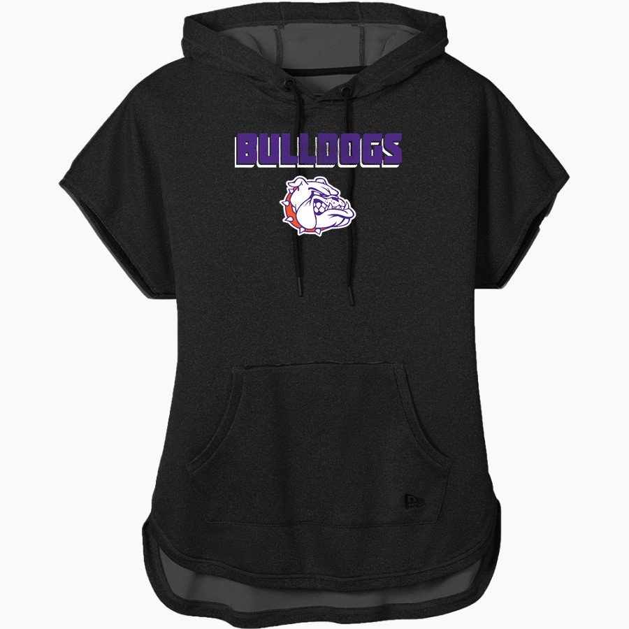 BEMENT MIDDLE SCHOOL BULLDOGS New Era Women's Performance Terry Short Sleeve Hoodie