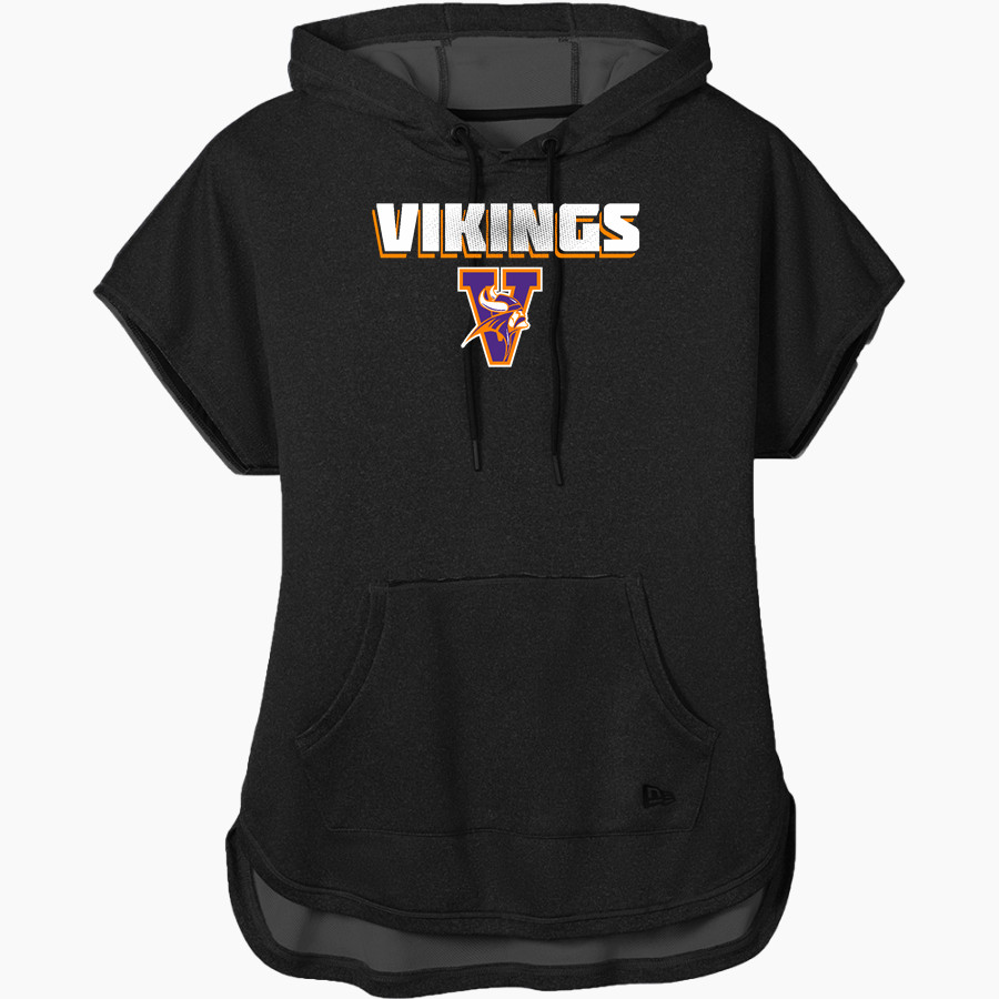 Missouri Valley Vikings <span class="pdp-name-mascot">Missouri Valley College Vikings</span> New Era Women's Performance Terry Short Sleeve Hoodie