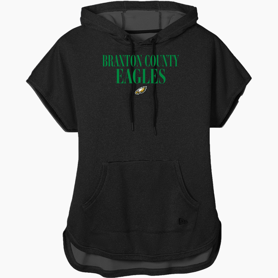 BRAXTON COUNTY HIGH SCHOOL EAGLES <span class="pdp-name-mascot">BRAXTON COUNTY EAGLES</span> New Era Women's Performance Terry Short Sleeve Hoodie