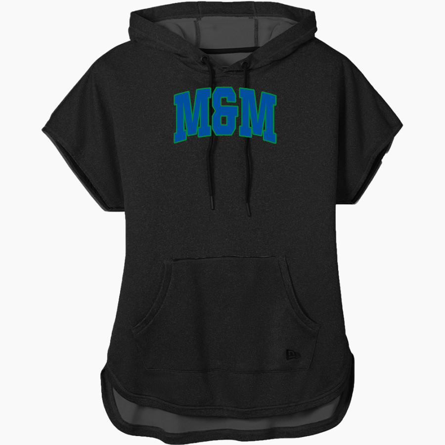 M&M Youth Hockey Thunder New Era Women's Performance Terry Short Sleeve Hoodie