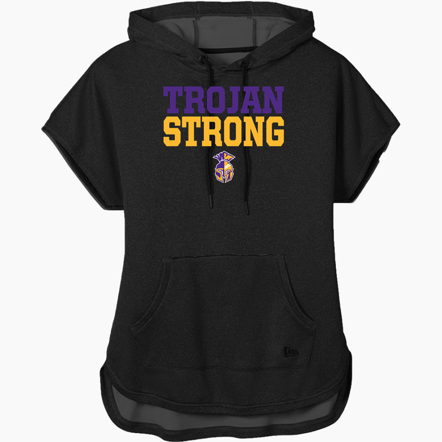 SEBEKA HIGH SCHOOL Trojans Online Store <span class="pdp-name-mascot">SEBEKA TROJANS</span> New Era Women's Performance Terry Short Sleeve Hoodie