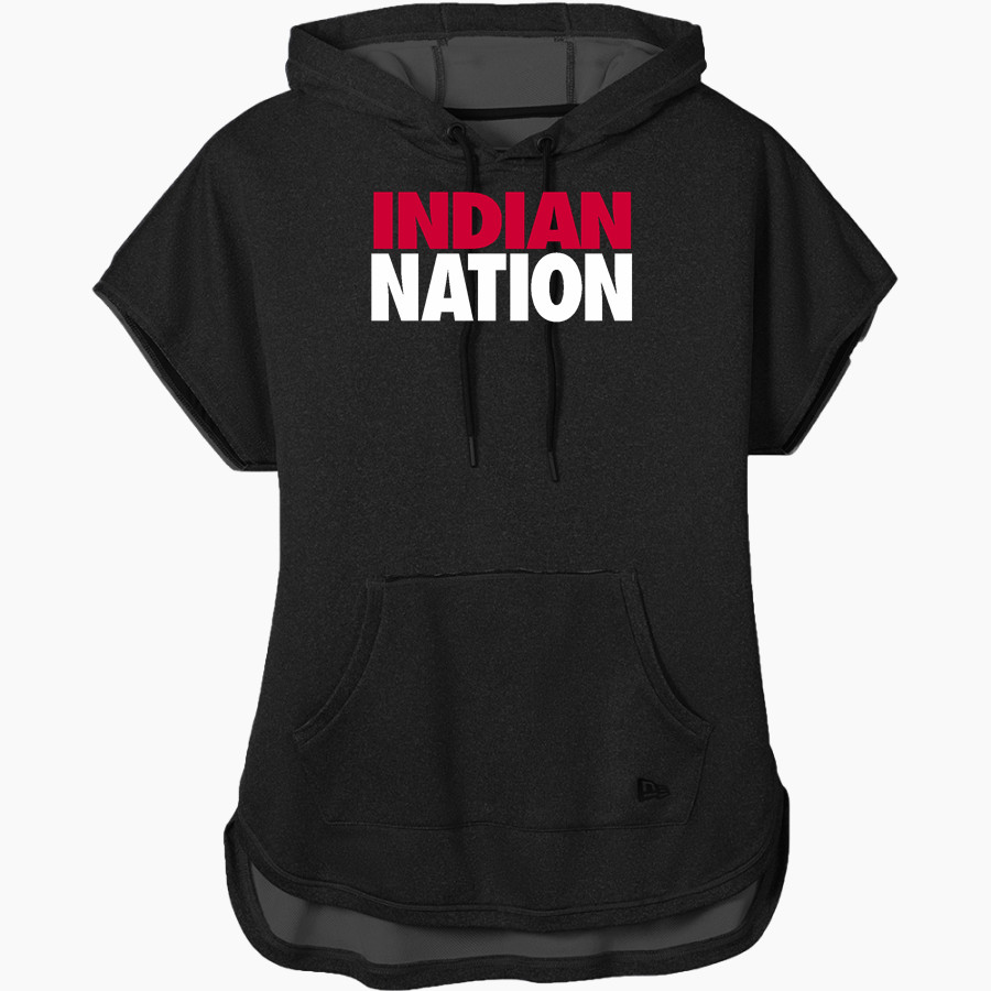 Channahon Jr High Indians <span class="pdp-name-mascot">Channahon Jr High Indians</span> New Era Women's Performance Terry Short Sleeve Hoodie