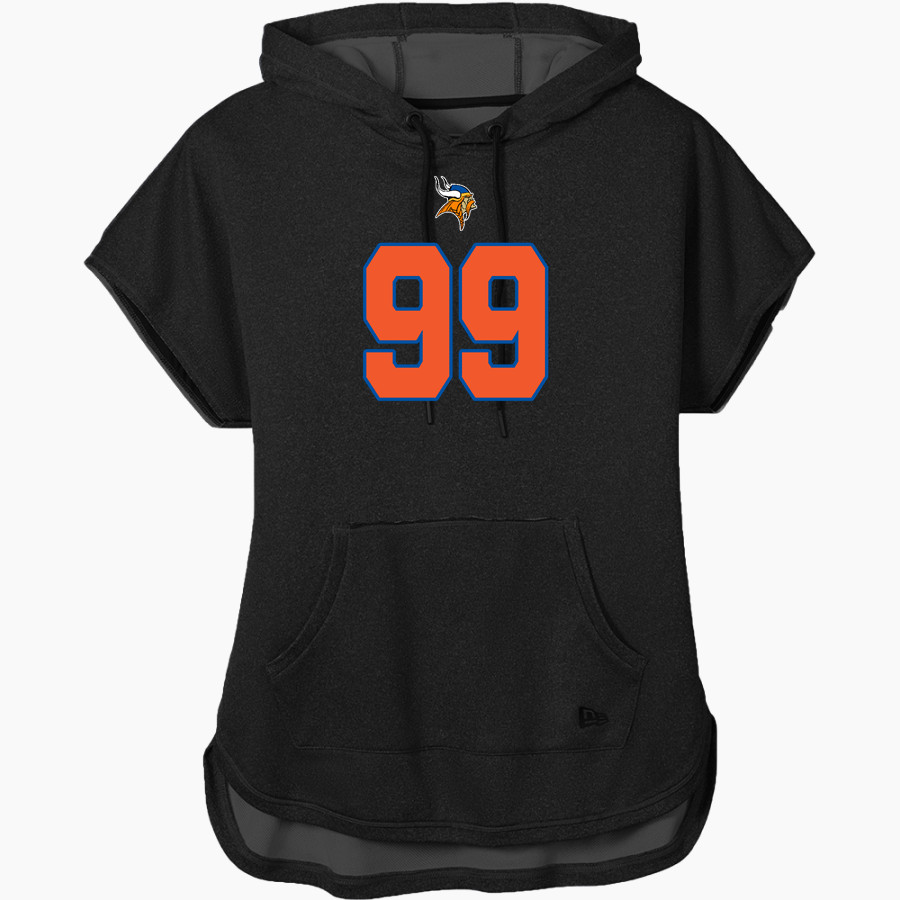 UMATILLA HIGH SCHOOL VIKINGS <span class="pdp-name-mascot">UMATILLA VIKINGS</span> New Era Women's Performance Terry Short Sleeve Hoodie