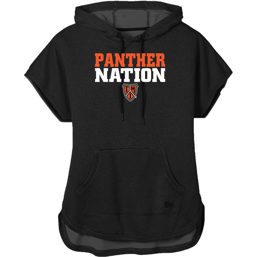 PANTHERS SPIRIT STORE <span class="pdp-name-mascot">TMI Panthers</span> New Era Women's Performance Terry Short Sleeve Hoodie