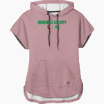 SEMINOLE COUNTY HIGH SCHOOL INDIANS <span class="pdp-name-mascot">SEMINOLE COUNTY INDIANS</span> New Era Women's Performance Terry Short Sleeve Hoodie Front Thumbnail