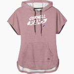 Cornell Rams <span class="pdp-name-mascot">Cornell Rams</span> New Era Women's Performance Terry Short Sleeve Hoodie Front Thumbnail