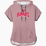 Lake Mary Rams New Era Women's Performance Terry Short Sleeve Hoodie Front Thumbnail
